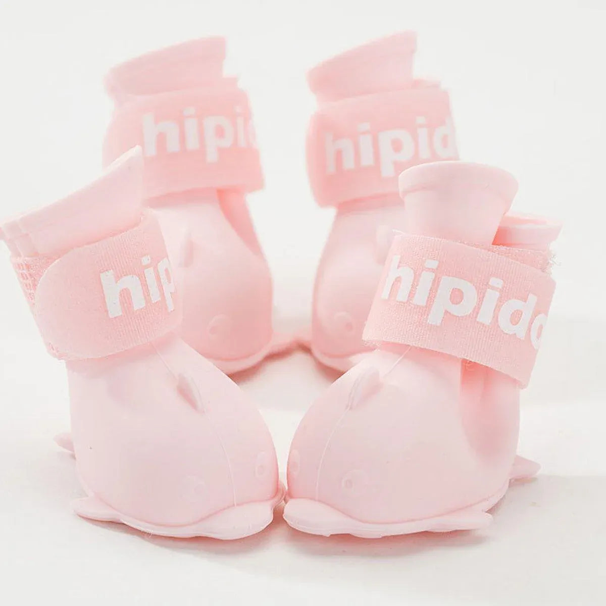 Premium Cartoon Pet Rain Boots 4pcs Waterproof Non-Slip - Pink L