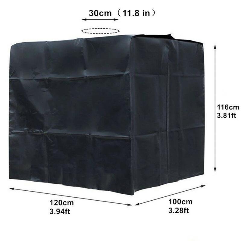 Premium 1000L IBC Water Tank Cover 210D Oxford UV Waterproof Outdoor Hood
