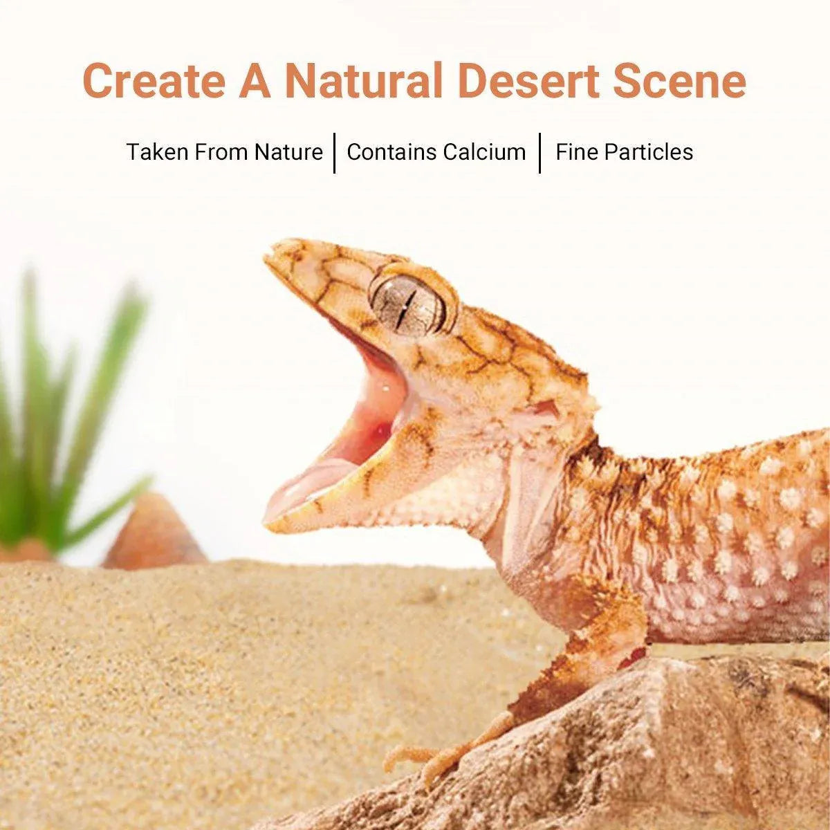 Premium Calcium-Rich Reptile Sand - Orange 1.8kg