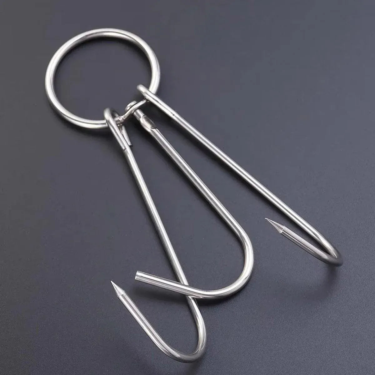 Premium Stainless Steel Double Roast Duck Hooks – 10 Pack