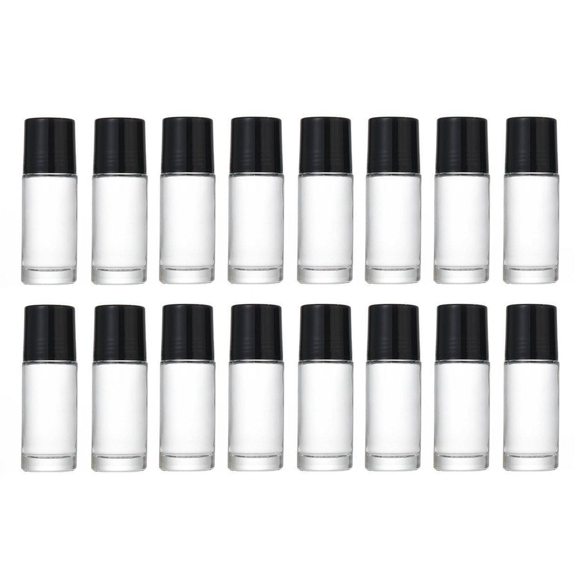 16x 30ml Clear Glass Roller Bottles - Durable, Leak-Proof, Precision Application - SuperSaverAU - view 2