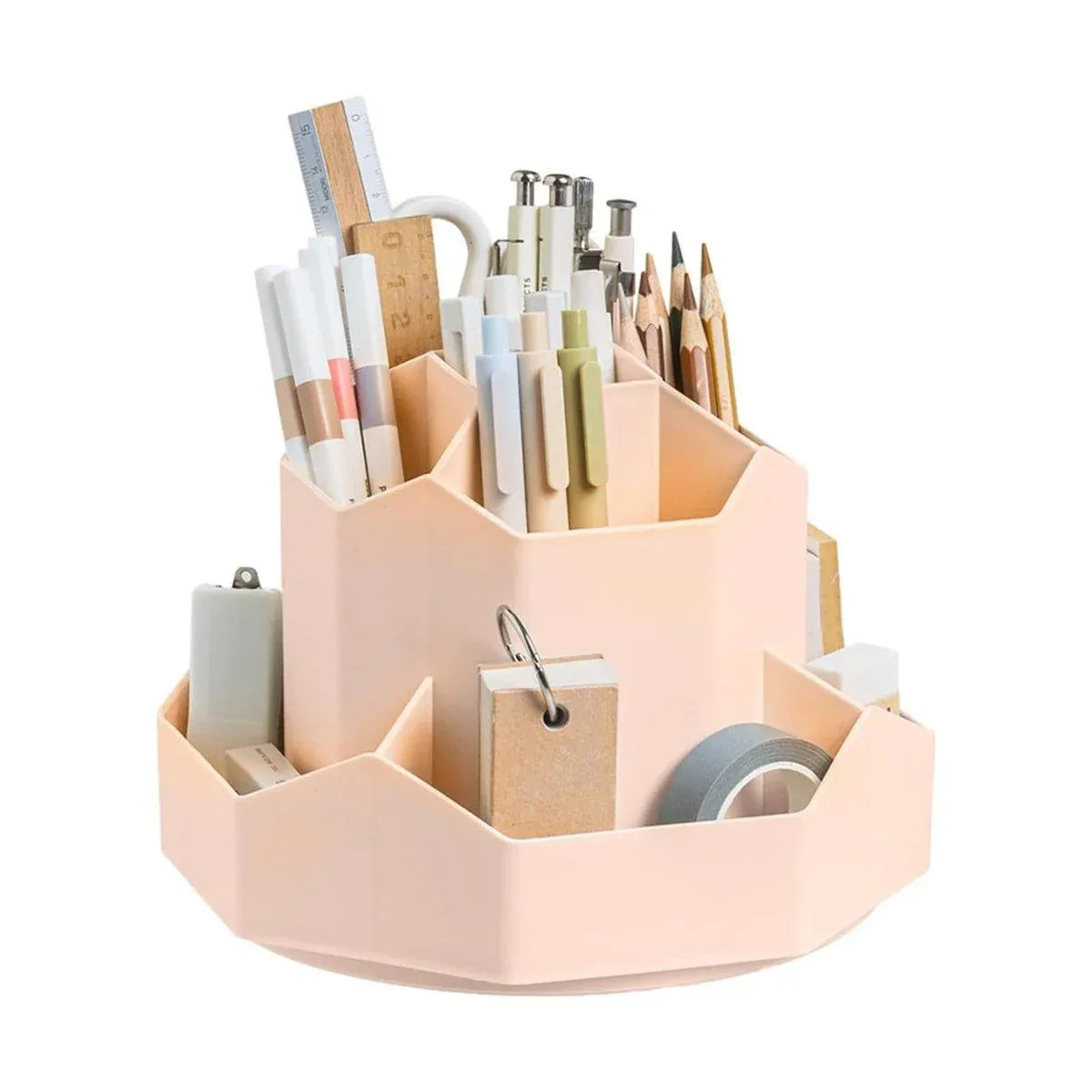 Premium 360° Rotating Pen Holder – 9 Compartments