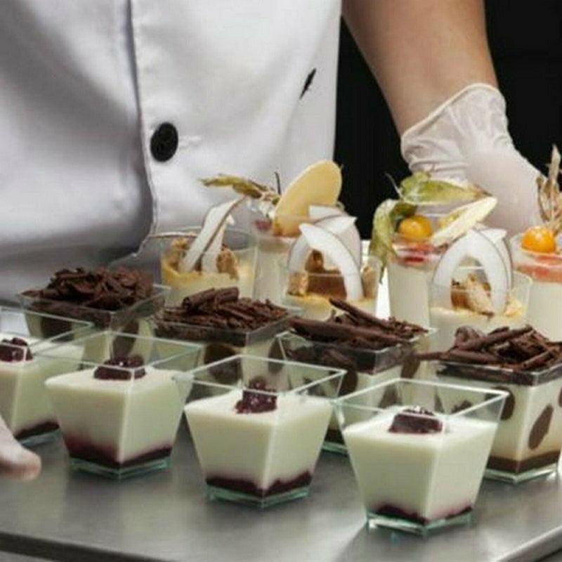 Clear Plastic Dessert Cups 150ml Round - 40pcs for Mousse, Jelly, Pudding - SuperSaverAU - view 2