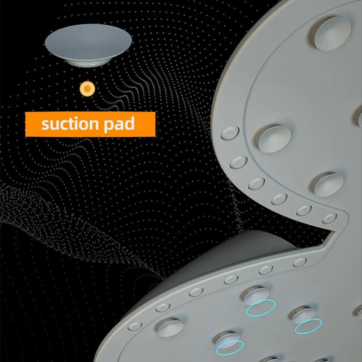 Premium Rabbit Silicone Foot Scrubber Mat – Grey 45 x 45cm