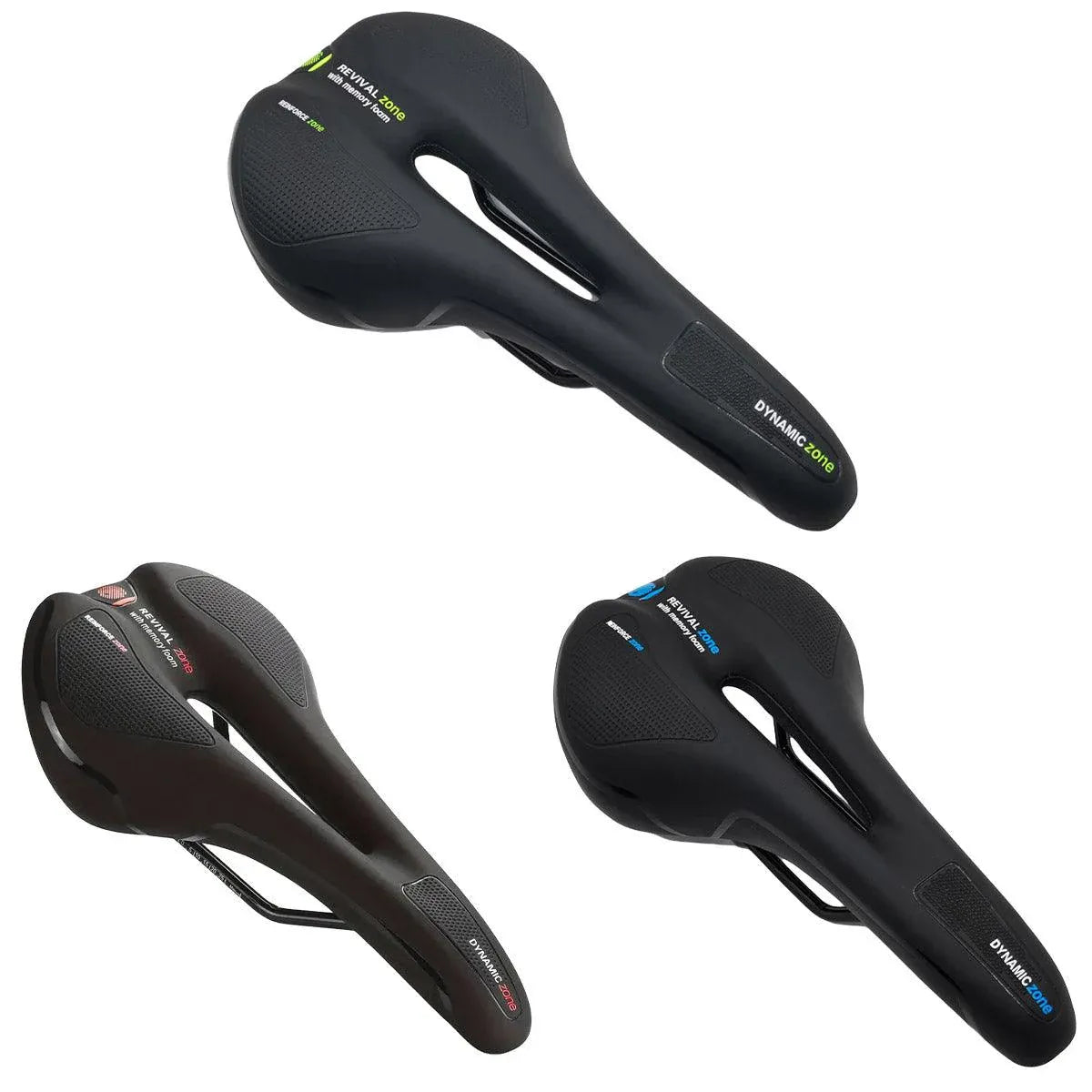 Premium MTB Hollow Bicycle Saddle with Memory Foam & Stainless Steel Rails - Red