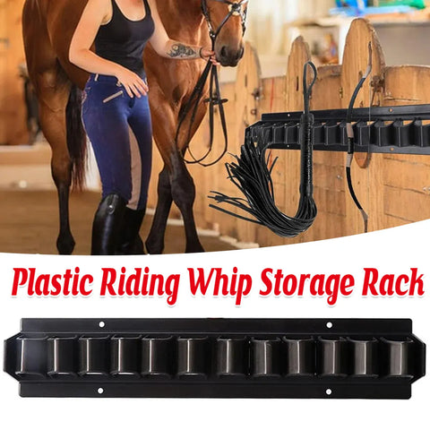 Premium Wall Mount Horse Whip Storage Rack with 11 Slots