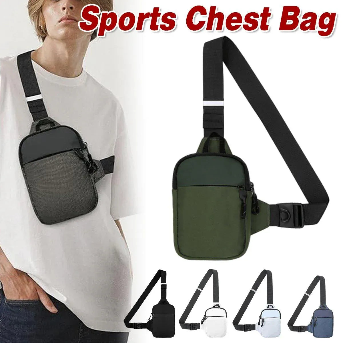 Premium Dark Blue Waterproof Sports Chest Crossbody Bag