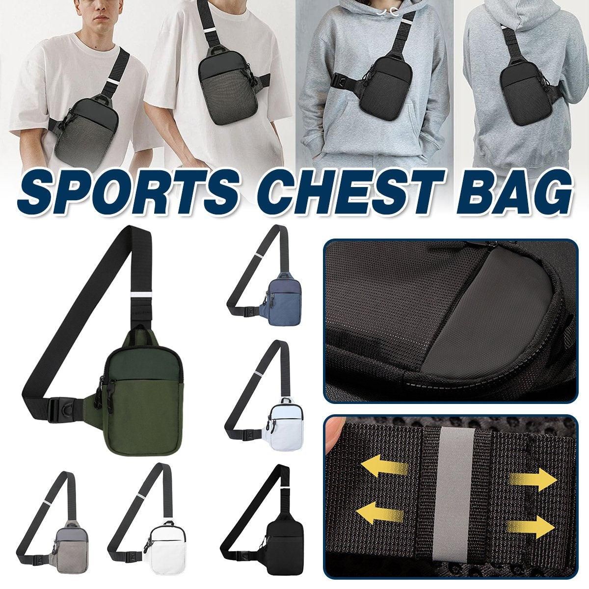 Premium Grey Waterproof Sports Chest Crossbody Bag