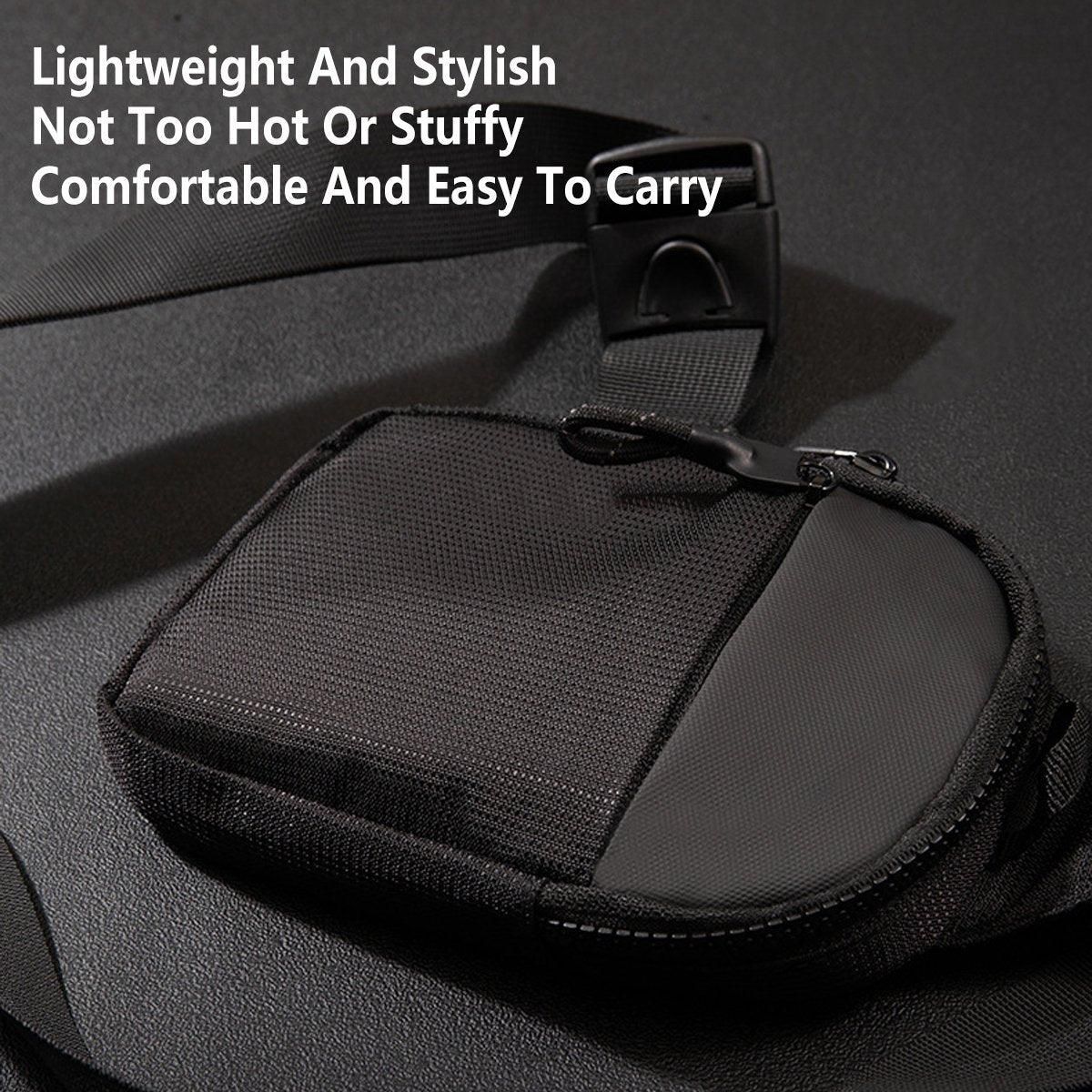 Premium Grey Waterproof Sports Chest Crossbody Bag