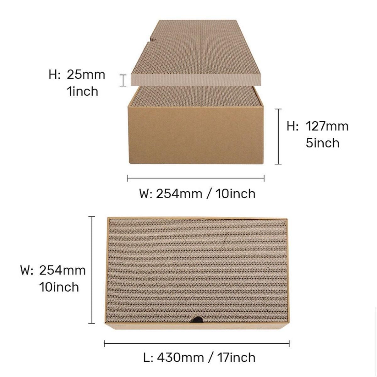 Premium Corrugated Cardboard Cat Scratcher Set with Play Hole