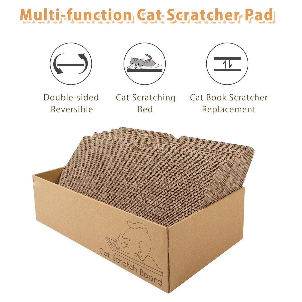 Premium Corrugated Cardboard Cat Scratcher Set with Play Hole