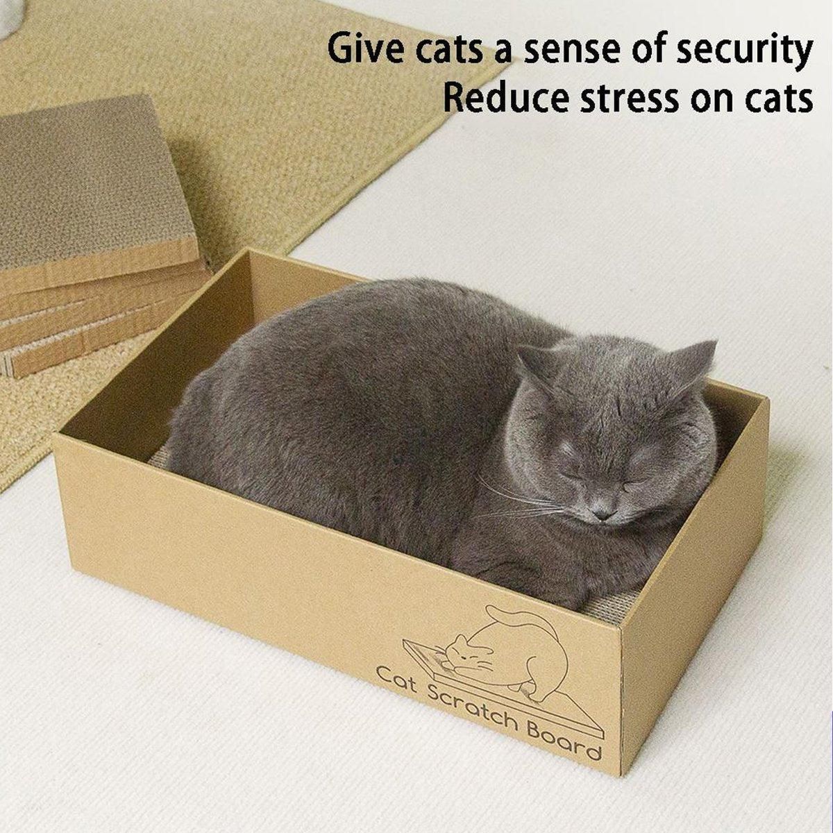 Premium Corrugated Cardboard Cat Scratcher Set with Play Hole