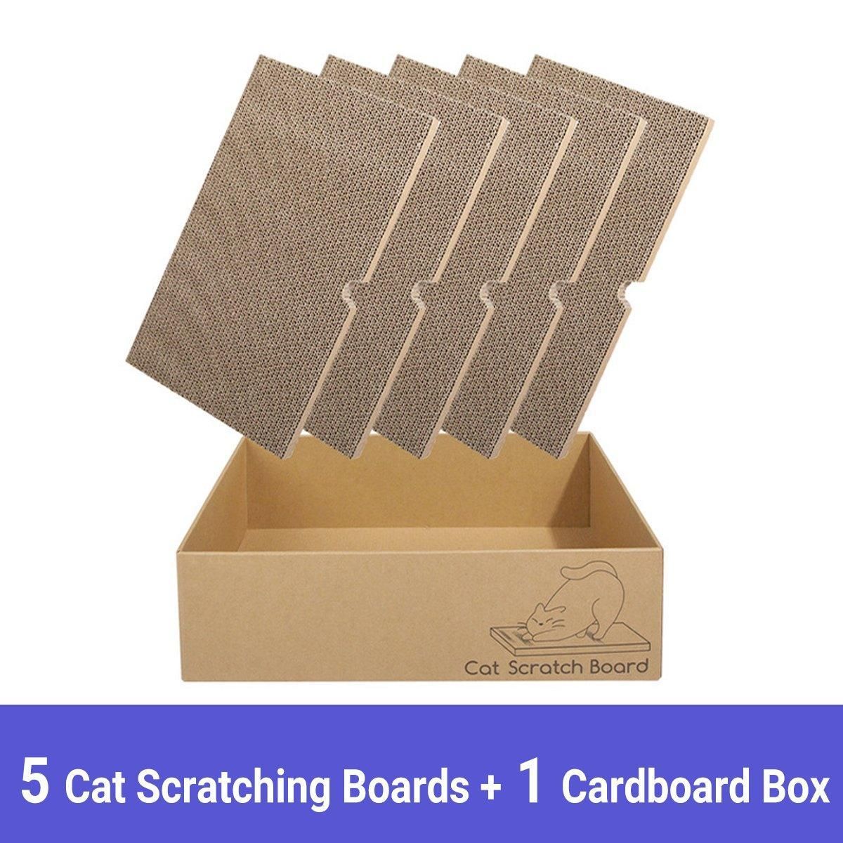 Premium Corrugated Cardboard Cat Scratcher Set with Play Hole