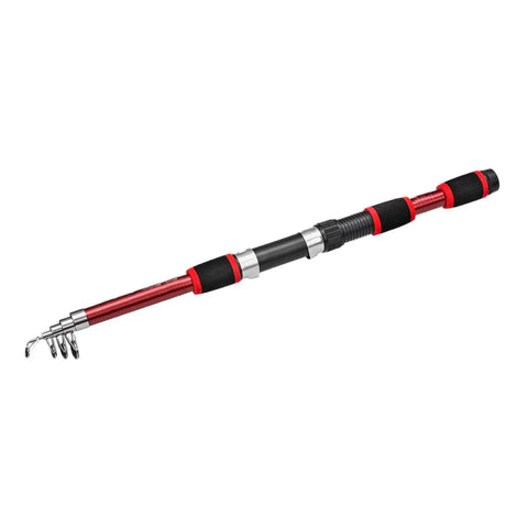 Premium Telescopic Fishing Rod - Red, 1.8m