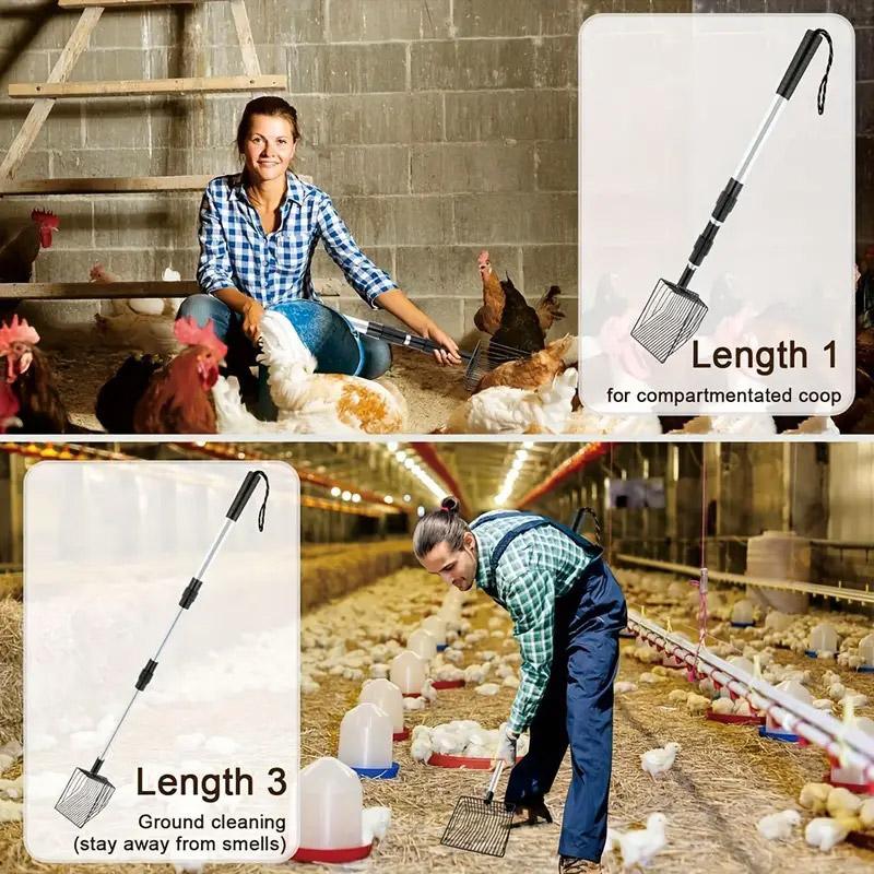3-in-1 Chicken Coop Cleaning Scoop - Durable Waste Removal Tool - SuperSaverAU - view 5