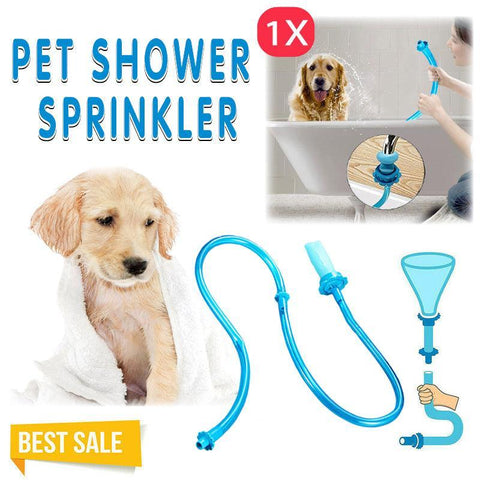 Premium Blue Silicone Pet Shower Connector Wash Hose