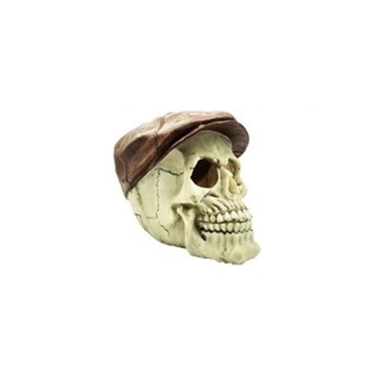 Premium Resin Skull Aquarium Ornament Decoration - Hat