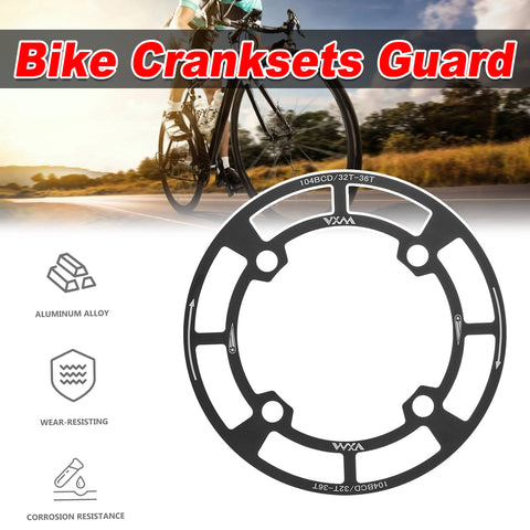 Premium Aluminium Alloy Chainring Guard 104BCD for 32T-36T - Black