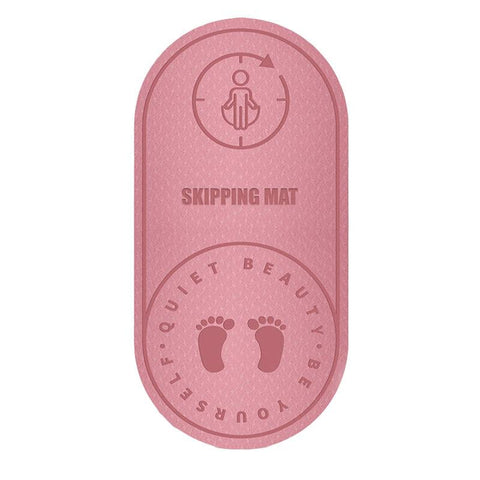 Premium 8mm TPE Shock Absorbing Jump Rope Mat 126 x 60cm - Pink