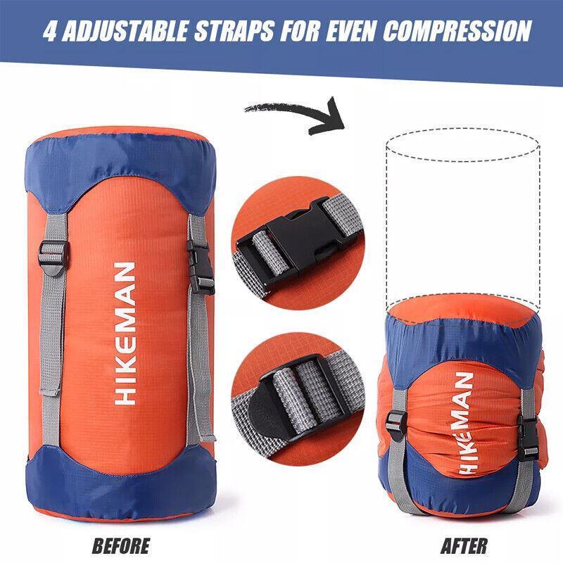 Premium Waterproof Compression Stuff Sack - Blue, M 15L