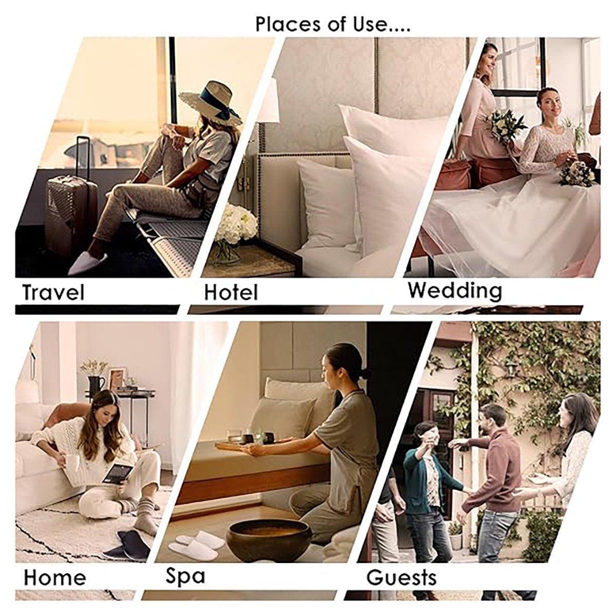 30 Pairs Hotel Guesthouse Hospitality Slippers for Household Comfort and Use - Blue - SuperSaverAU - view 5