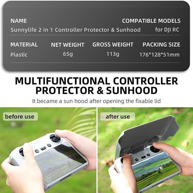 Premium 2 in 1 DJI RC Remote Screen Protector Sun Hood