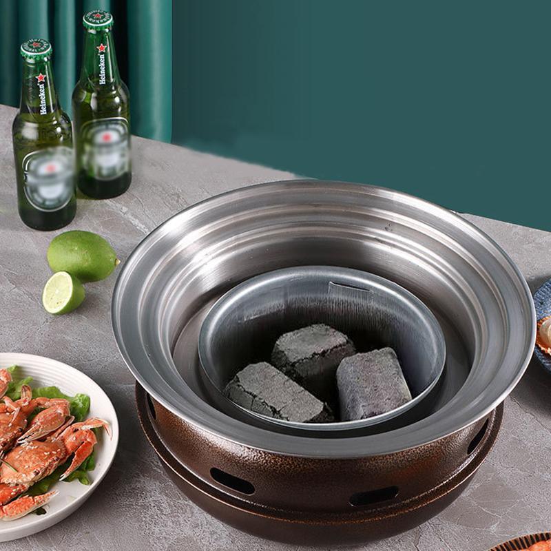 Premium Multifunctional Charcoal Korean BBQ Grill Set – 34cm