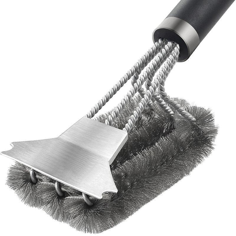 Premium 18-Inch BBQ Grill Brush & Scraper