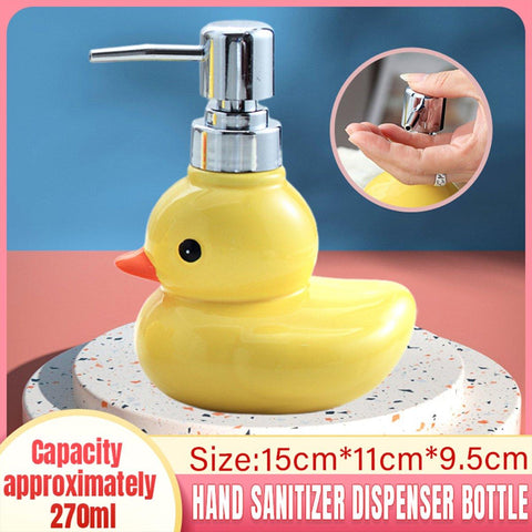 Ceramic Duck Shaped Dispenser Bottle 11 x 9.5 x 15 cm for Hand Sanitizer, Lotion - SuperSaverAU - view 1