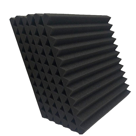 Premium 12PCS Acoustic Foam Soundproofing Panels 30x30cm Black