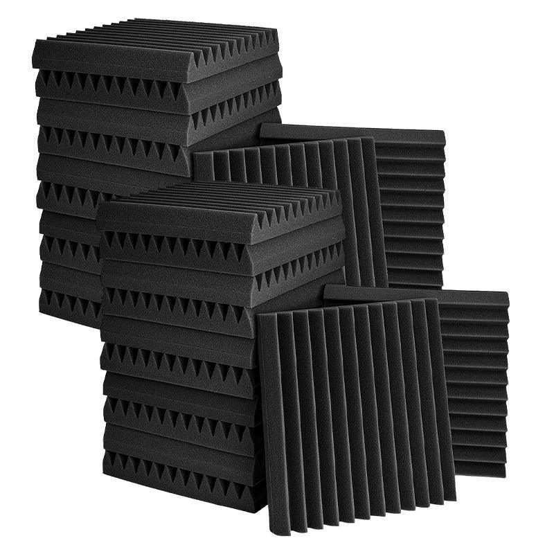 Premium 12PCS Acoustic Foam Soundproofing Panels 30x30cm Black