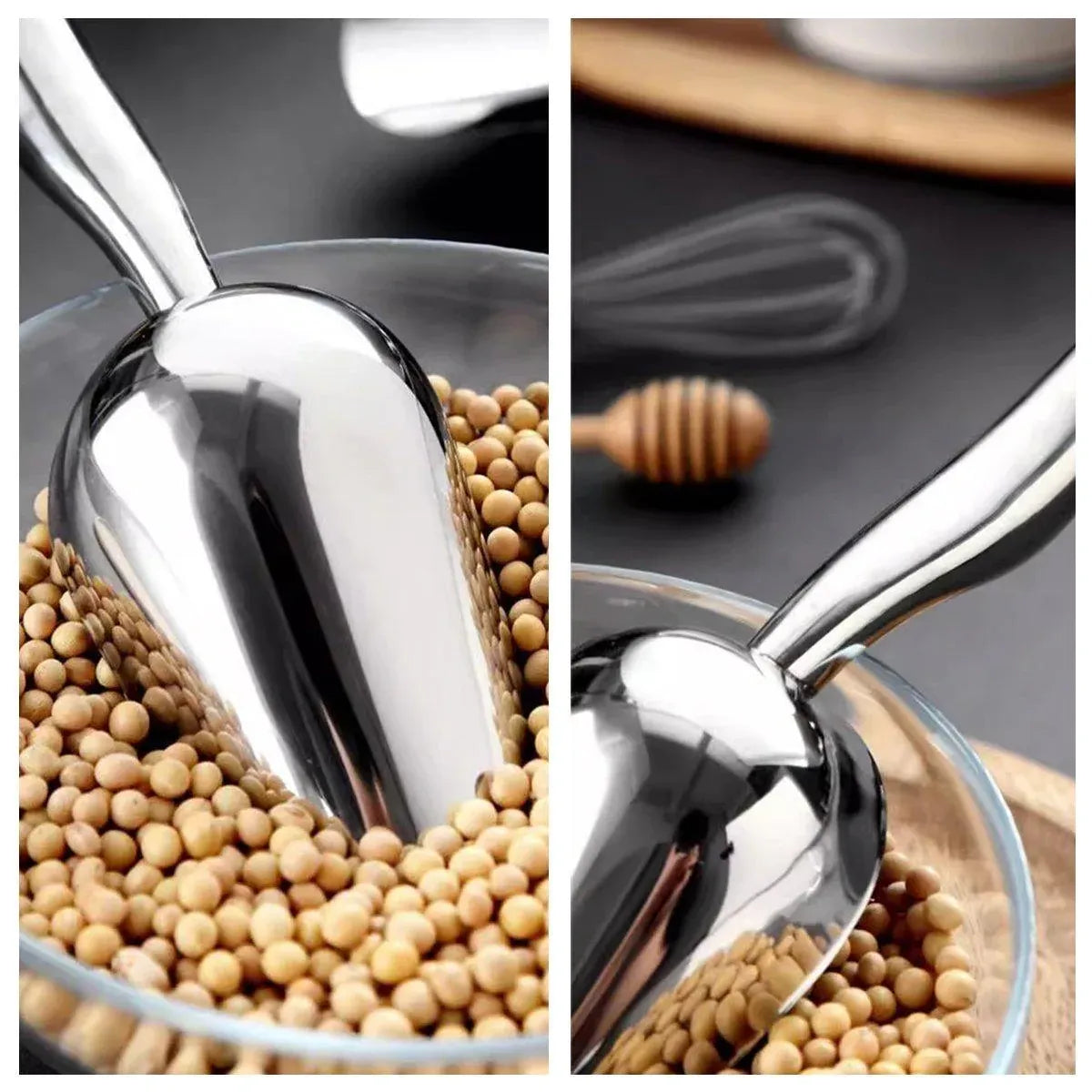Premium Cast Aluminium Ice and Food Scoop – Large
