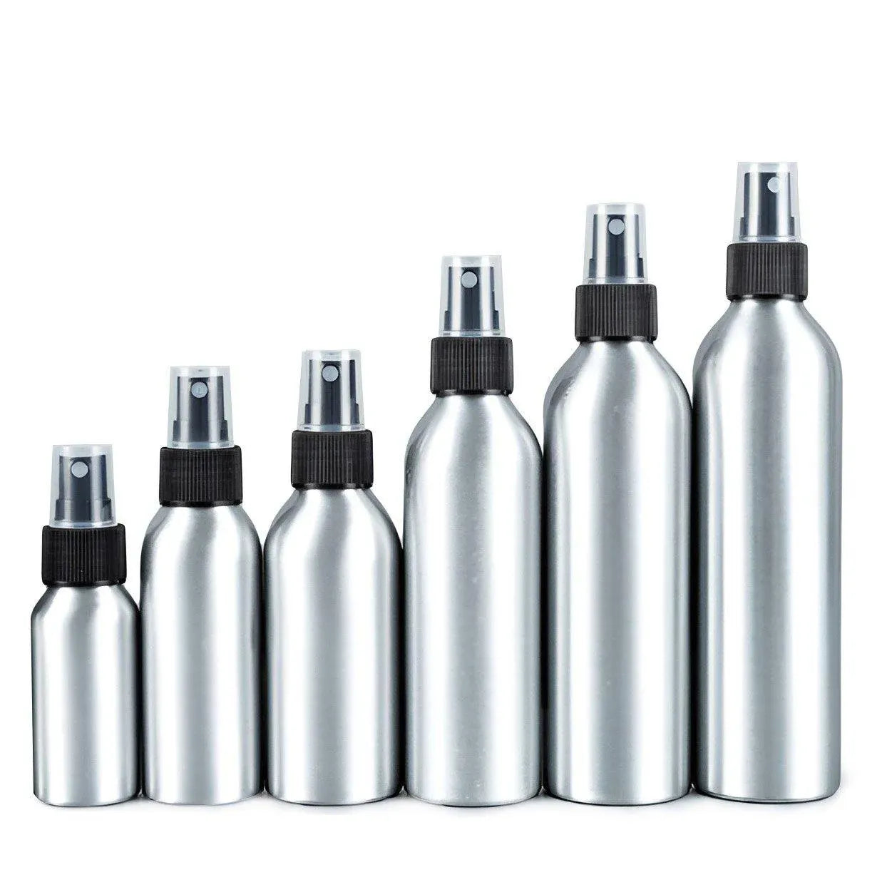 Premium 10pcs 100ml Aluminium Fine Mist Spray Bottles Refillable Travel Sprayers