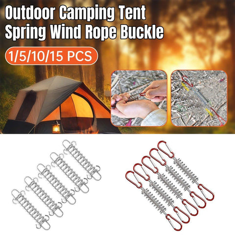 Premium Camping Tent Spring Rope Buckles - 10pcs