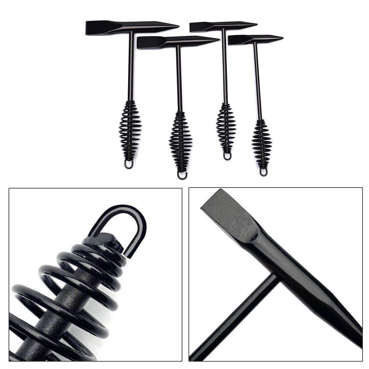 Premium Welding Chipping Hammer with Spring Handle - Black, 500g