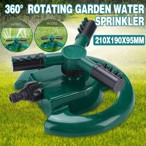 Premium 360° Rotating Garden Sprinkler - Green