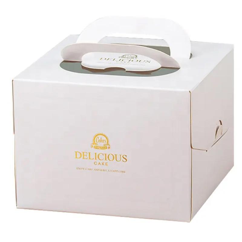 30PCS White Portable Cake Boxes Display Window Packing Case Party with Handle Birthday - 12 inch - SuperSaverAU - view 2
