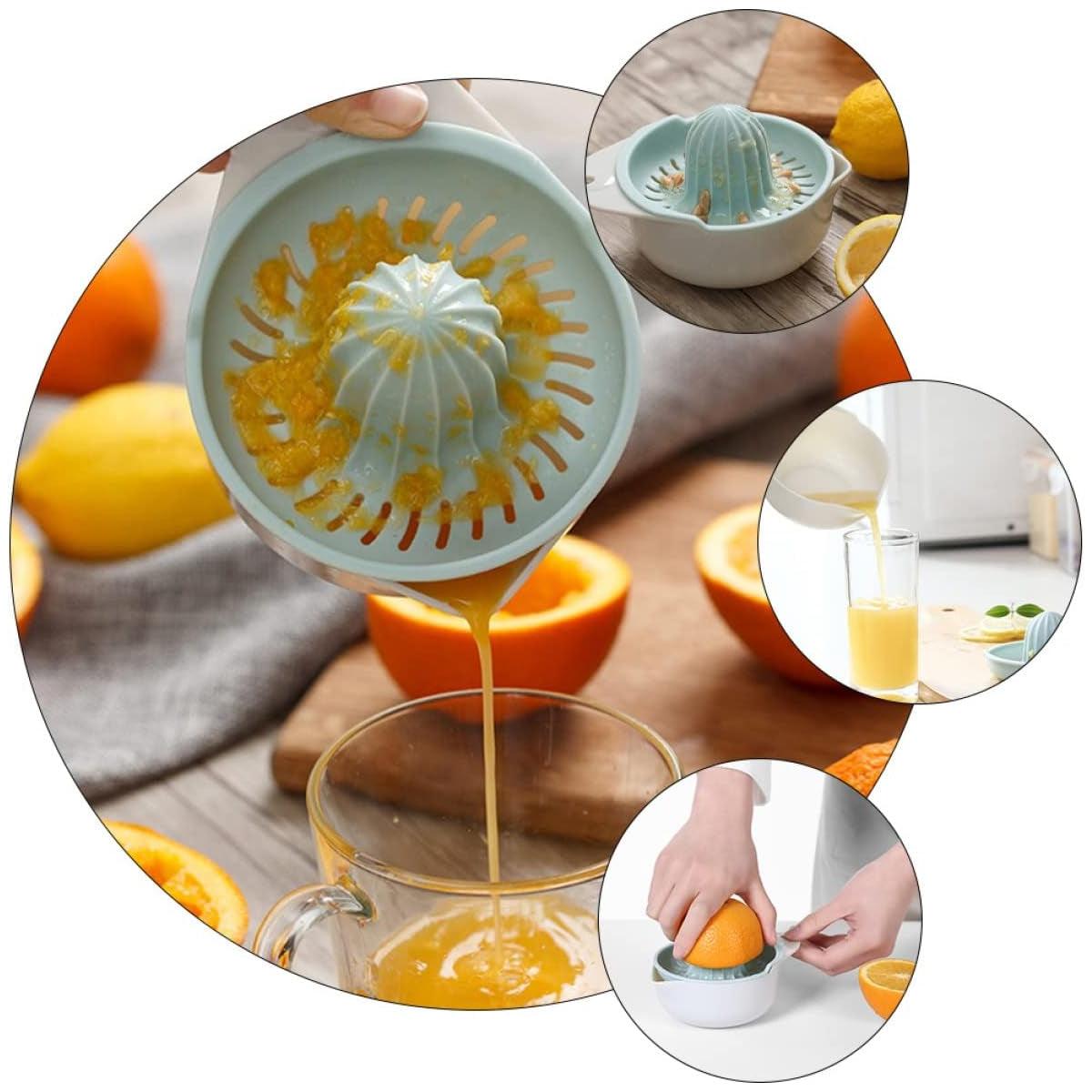 Premium Manual Lemon Juicers – Blue & White 2 Pack