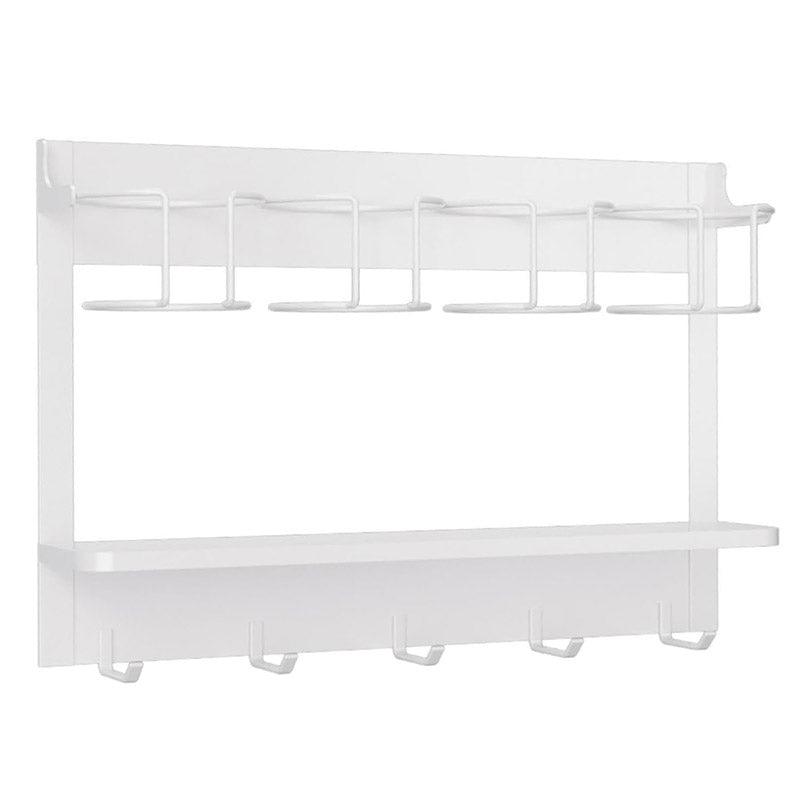 Magnetic Cup Holder Storage Rack - 44x11x29.5 cm - Space-Saving Organizer - White - SuperSaverAU - view 7