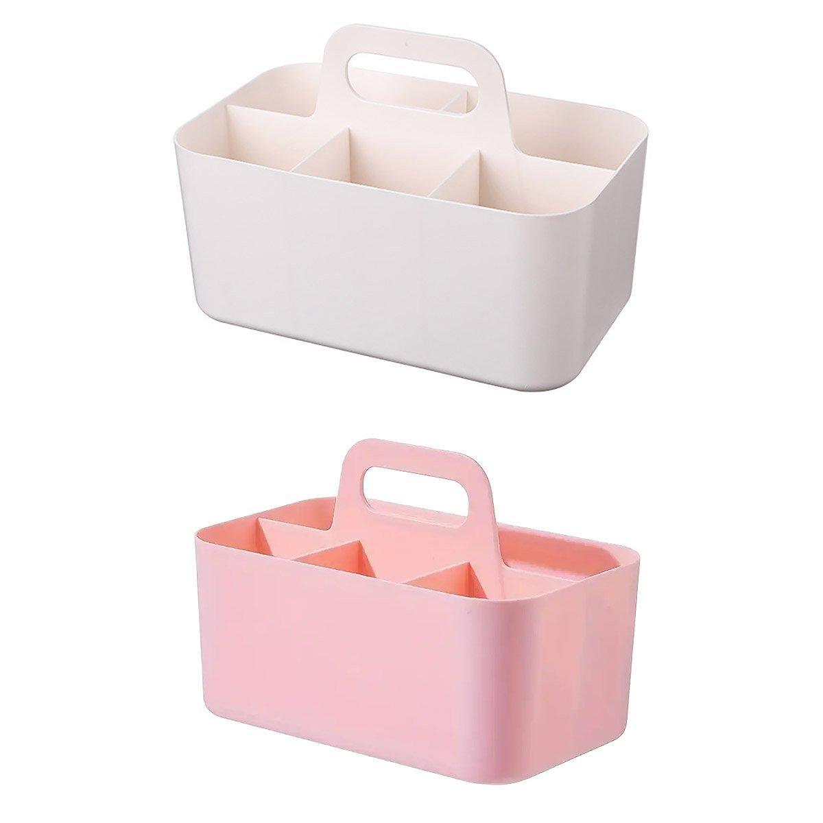 Premium Multi-Functional Desktop Organiser – Pink with Handle