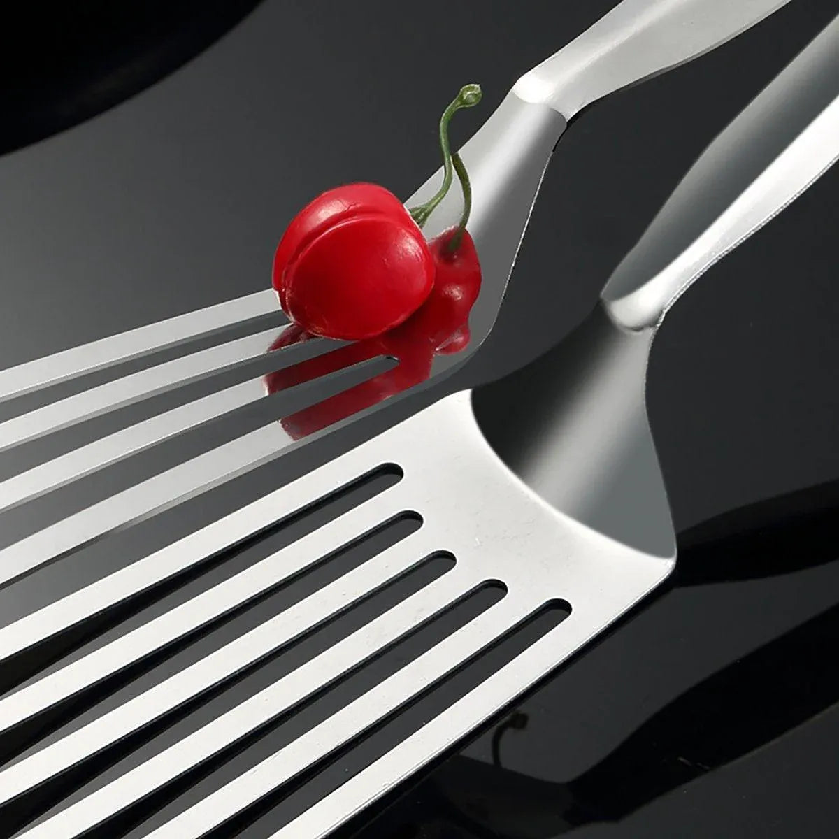 Premium Stainless Steel Steak Tongs – 35cm Hollow Design