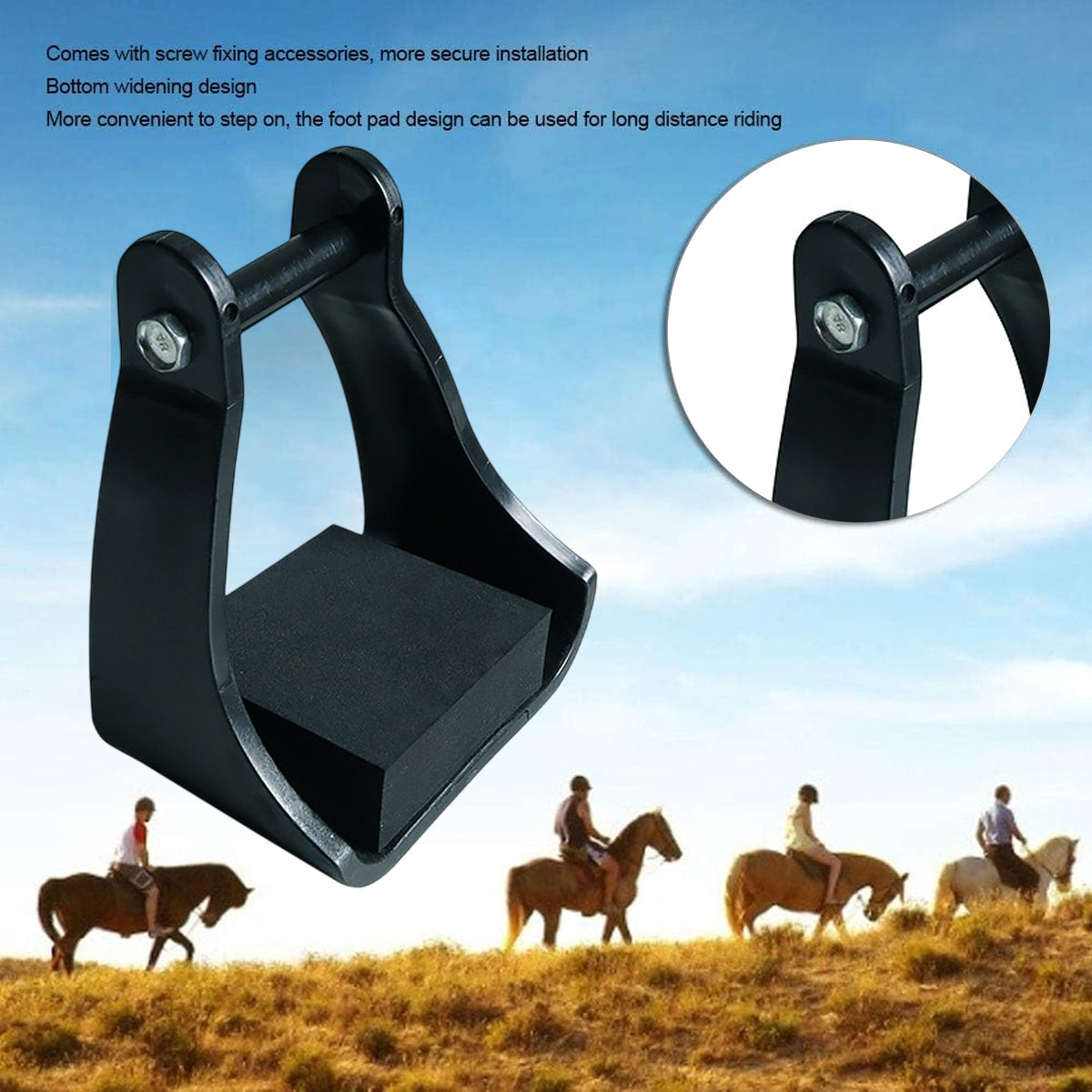 Durable POM Plastic Western Stirrups 95mm × 140mm × 63mm, 2pcs, Anti-Slip - SuperSaverAU - view 4