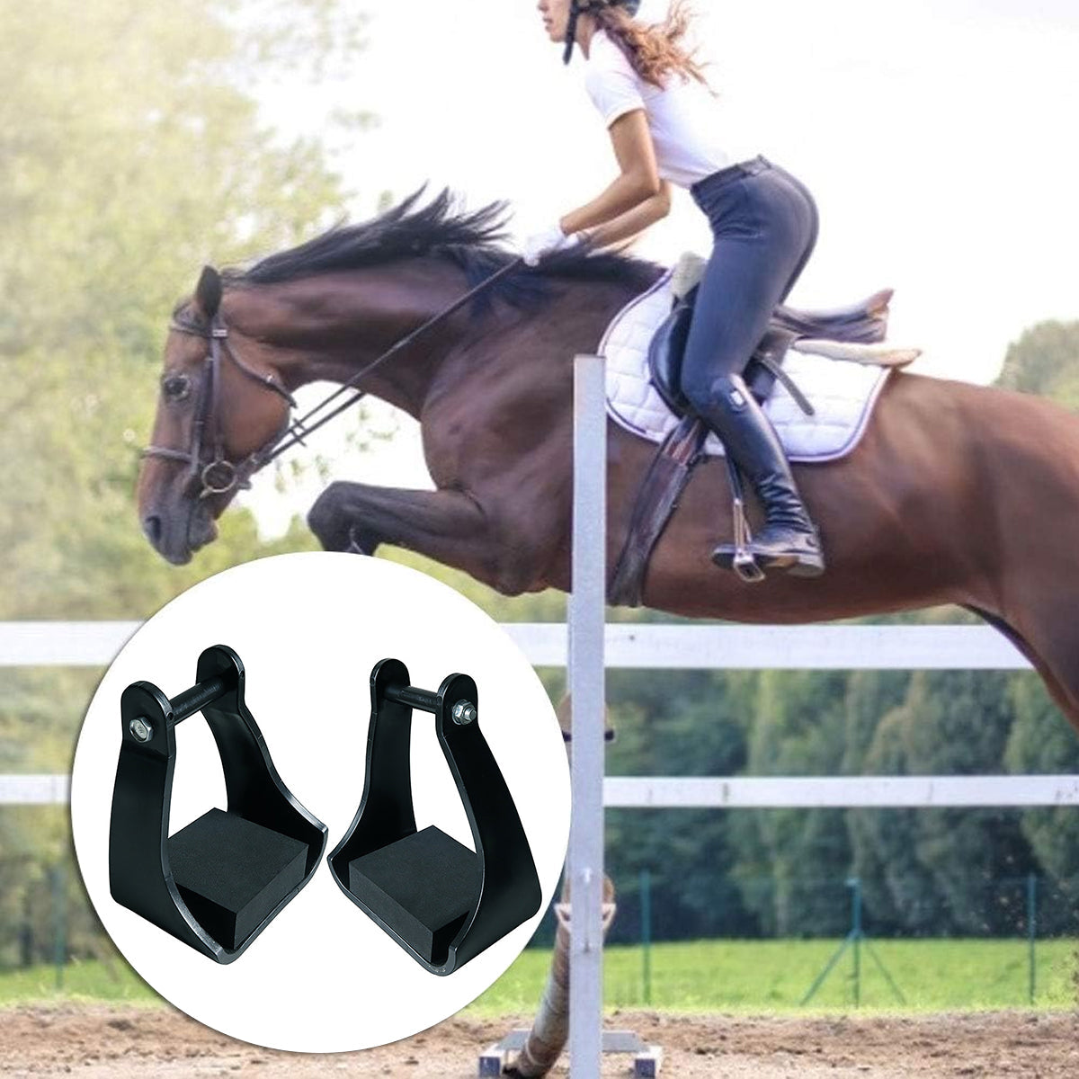 Durable POM Plastic Western Stirrups 95mm × 140mm × 63mm, 2pcs, Anti-Slip - SuperSaverAU - view 5