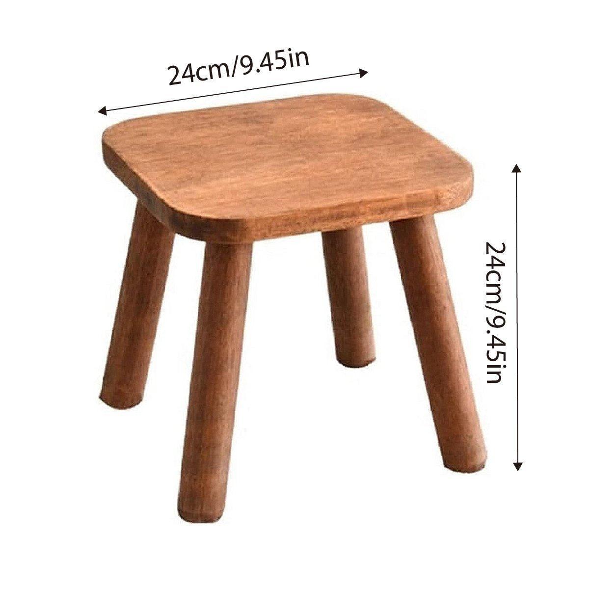 Natural Wood Short Stool for Living Room and Home Use - SuperSaverAU - view 3