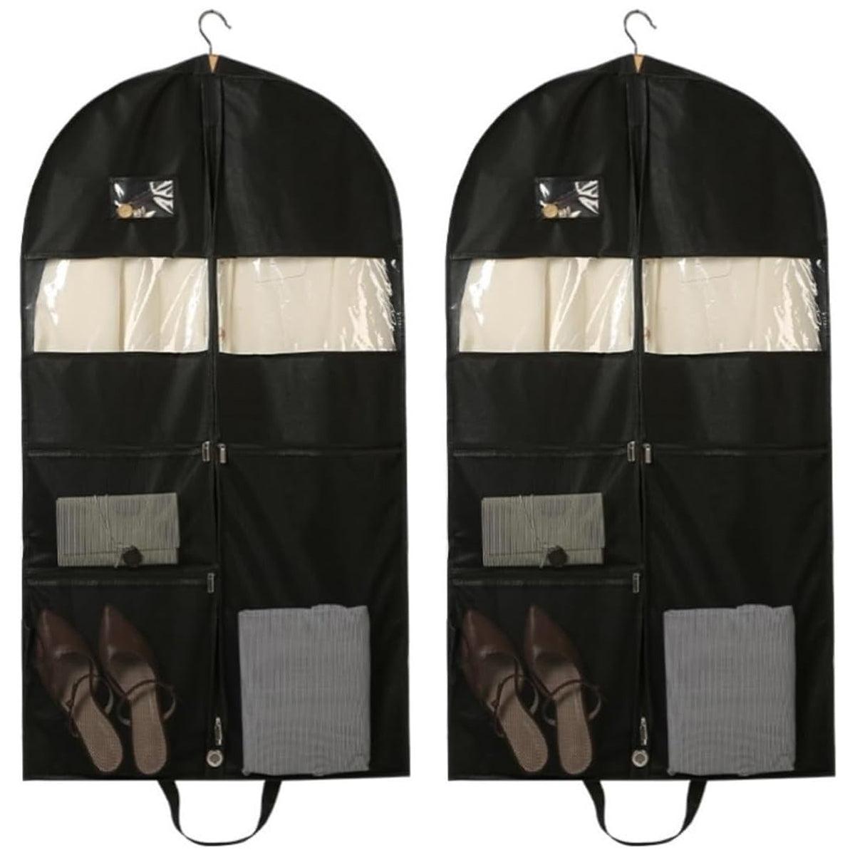 Durable 2pcs Hanging Closet Garment Dust Cover Storage Bag Clothes Protector 150CM - SuperSaverAU - view 5