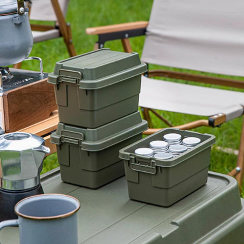 Premium Portable Spice Bottle Set – Army Green 7 Piece