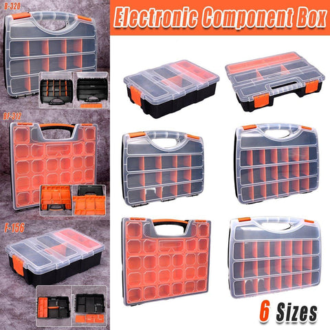 Premium Clear Plastic Storage Organiser Box with Adjustable Compartments - BF-312