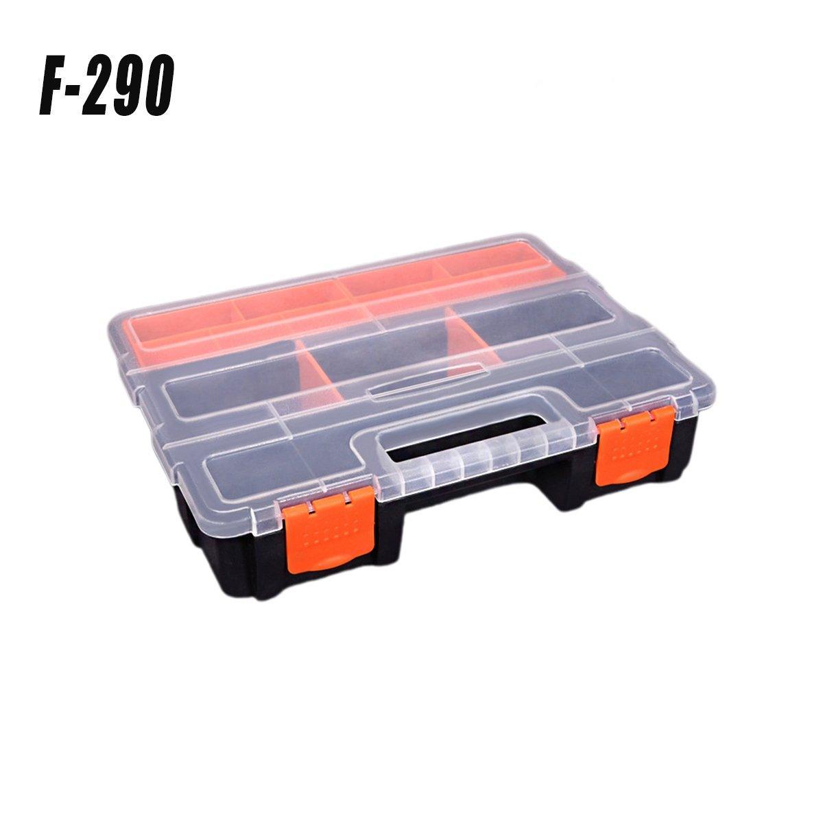 Premium Clear Plastic Storage Organiser Box with Adjustable Compartments - BF-312