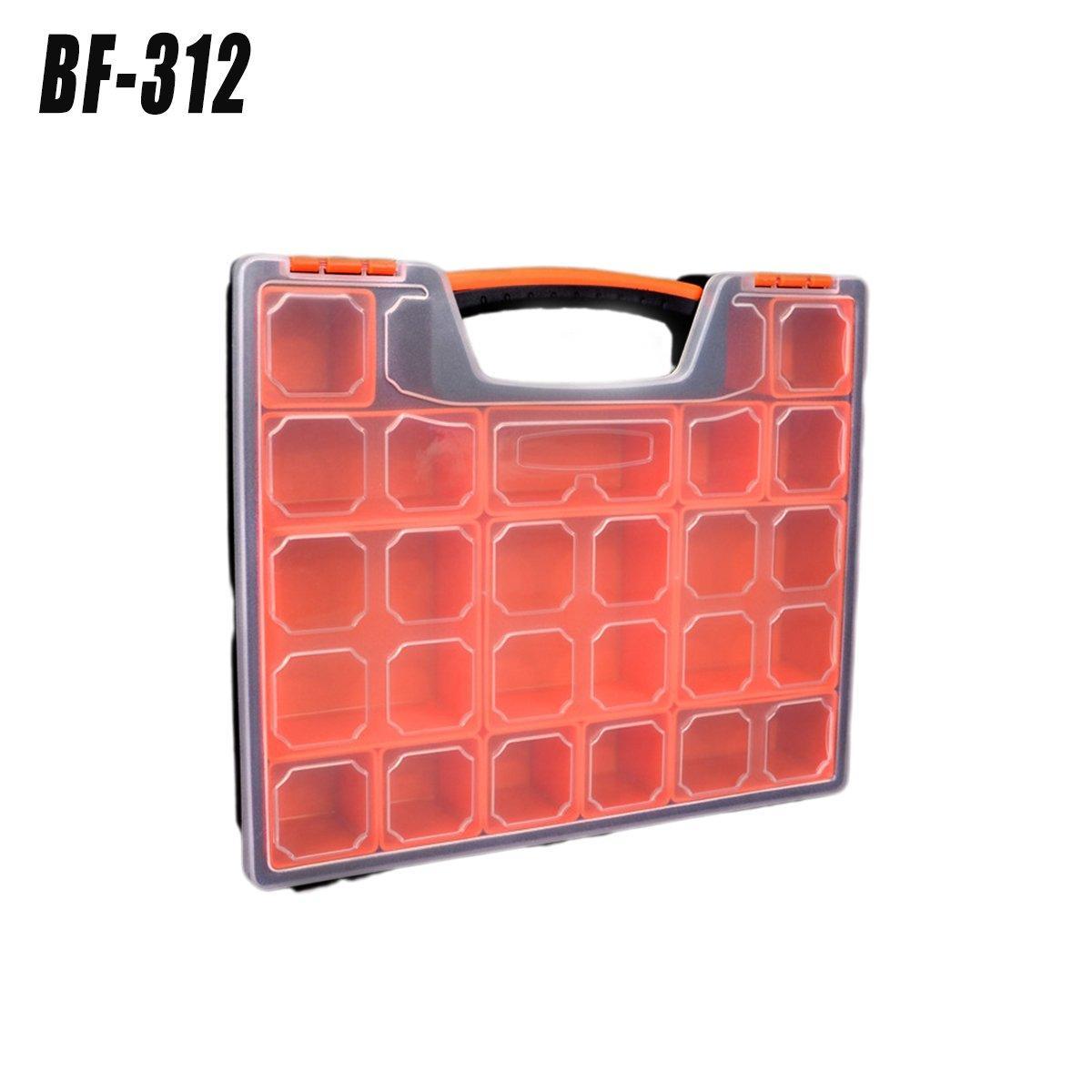 Premium Clear Plastic Storage Organiser Box with Adjustable Compartments - BF-312
