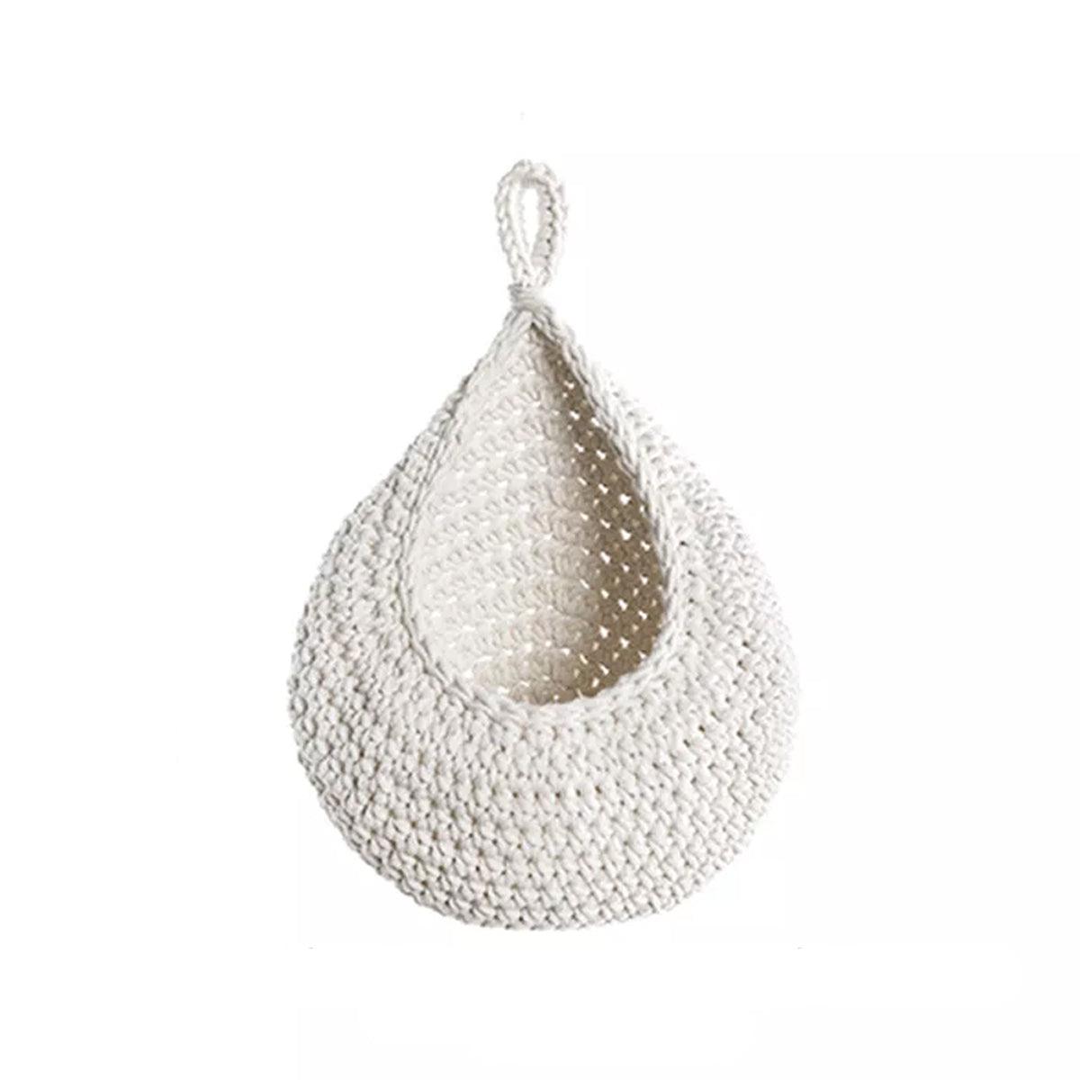 Premium Cotton Rope Wall Hanging Storage Basket – XL 33 x 27cm